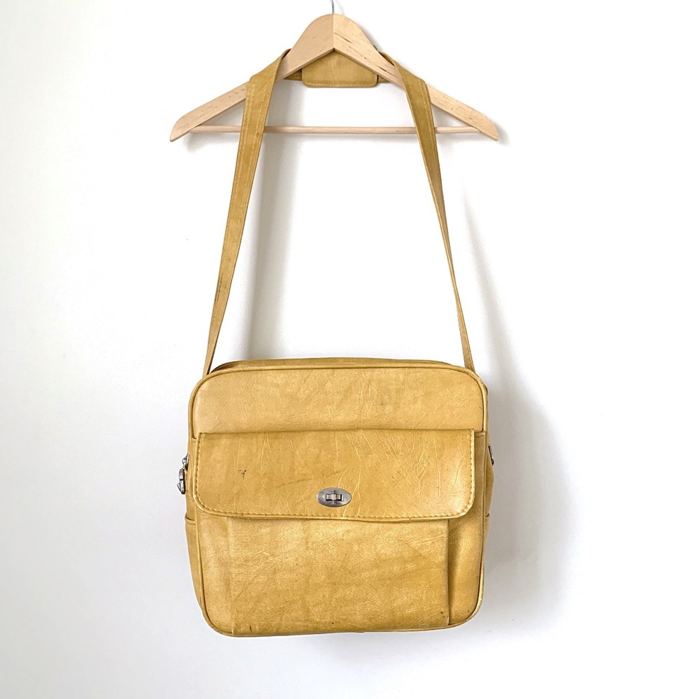 Vintage Samsonite | Profile Messenger Mustard Bag (Genuine leather)